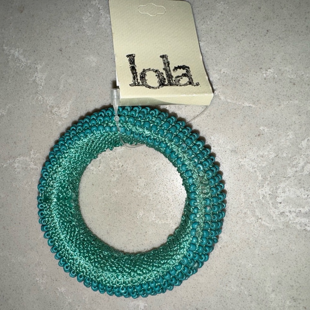 NWT Turquoise Blue Beaded LOLA Bangle